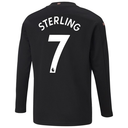 Billiga Fotbollströjor Manchester City Raheem Sterling 7 Borta tröja 2020/21 Långärmad